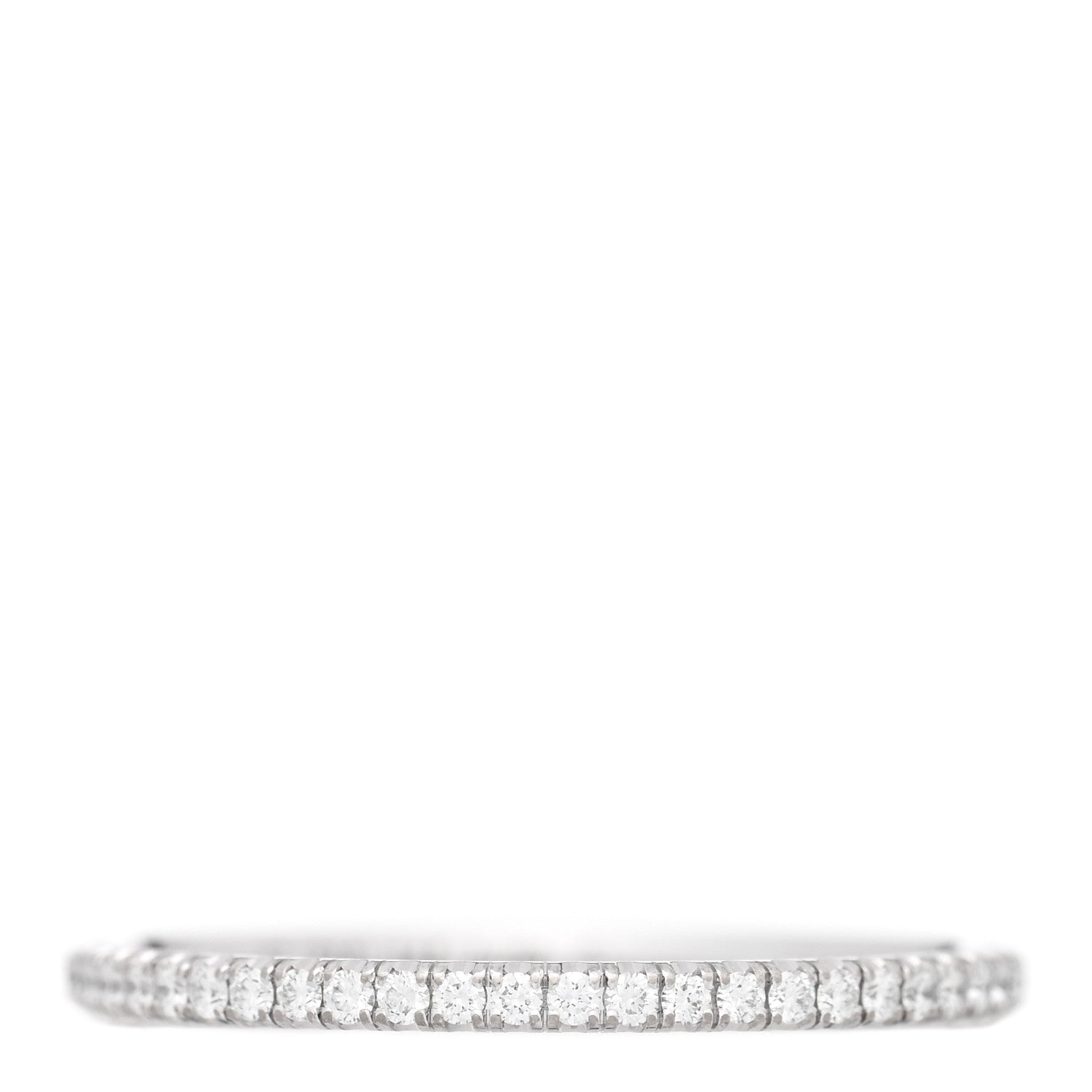 Cartier 18K White Gold Diamond 1.5mm Etincelle de Cartier Wedding Band Ring 57 8 1 of 5