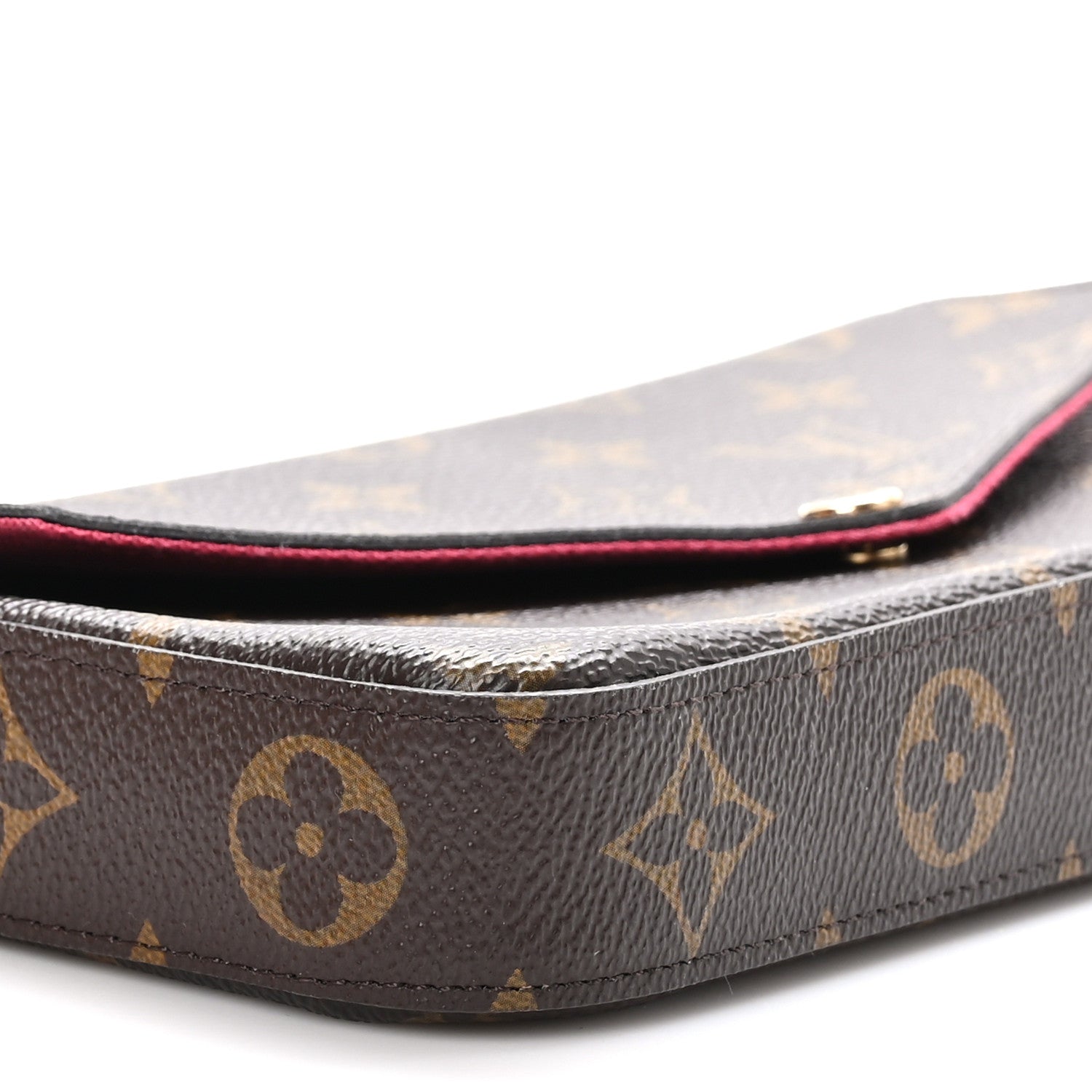 Louis Vuitton Monogram Pochette Felicie Chain Wallet Fuchsia 10 of 12