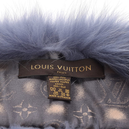 Louis Vuitton Nathalia Fox Fur Scarf Blue Nuit 5 of 5
