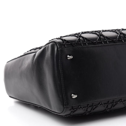 Christian Dior Lambskin Sequin Embellished Medium Lady Dior Black 6 of 10