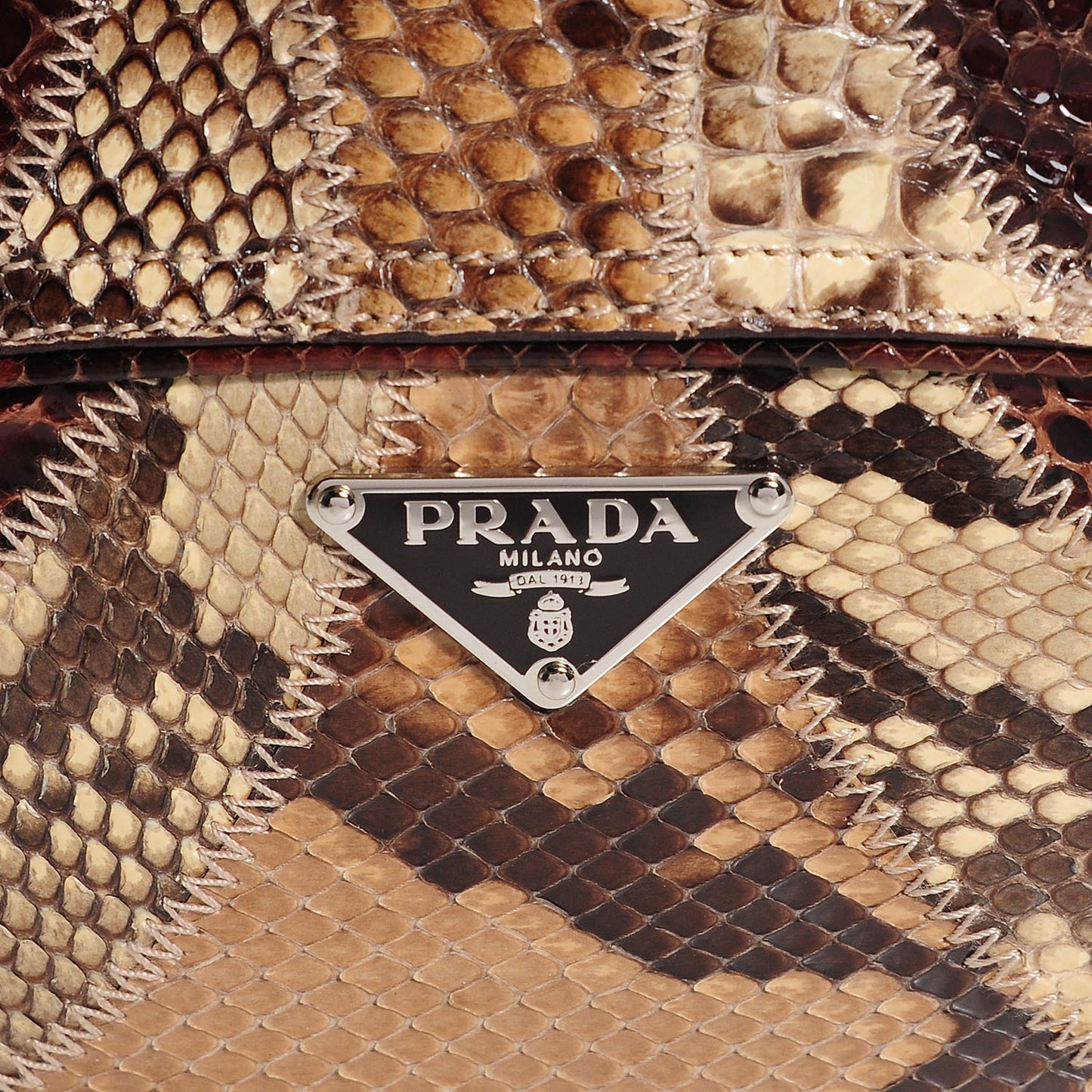 Python Patch Shoulder Bag Naturale