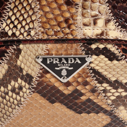 Prada Python Patch Shoulder Bag Naturale 4 of 9