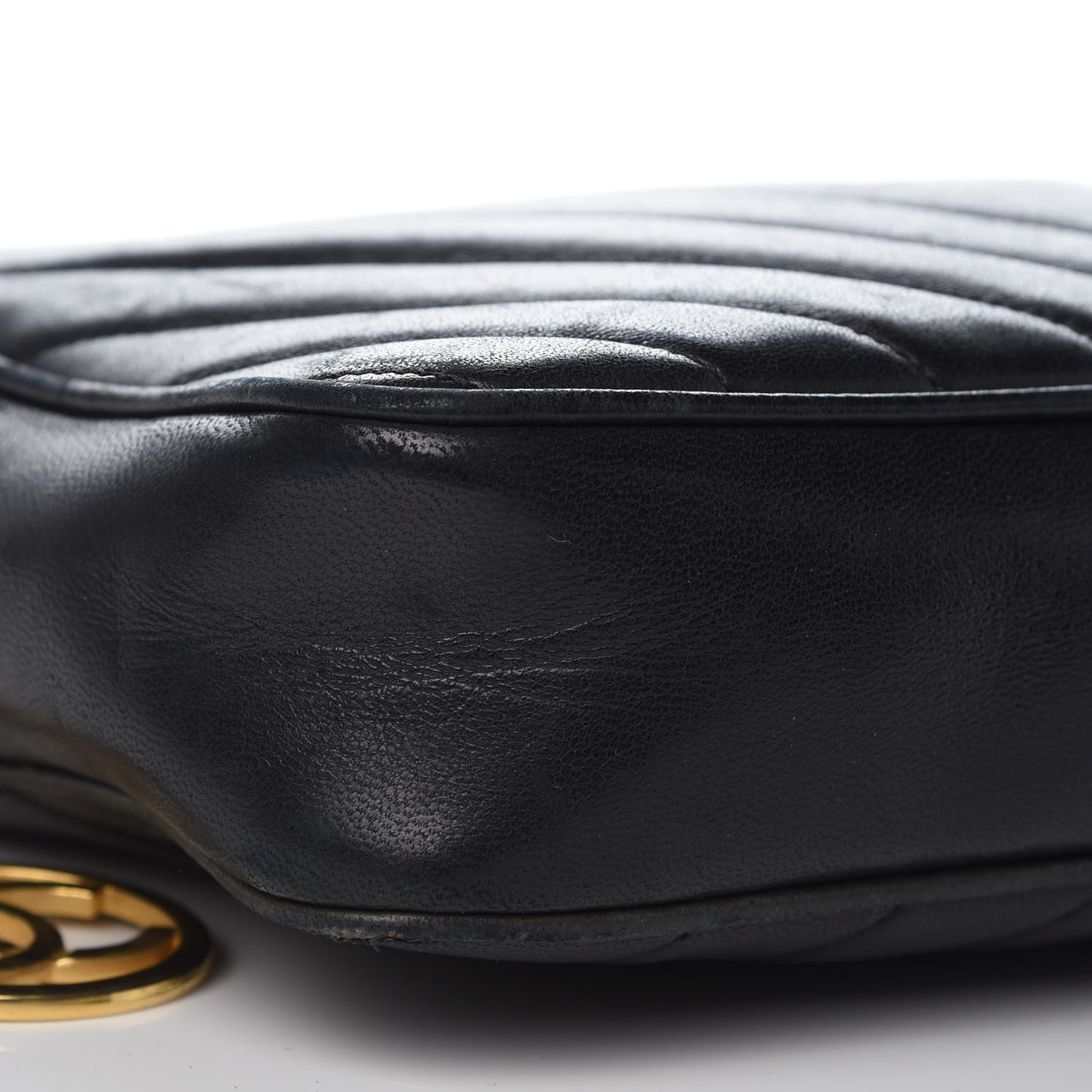 Lambskin Chevron Quilted Shoulder Bag Black