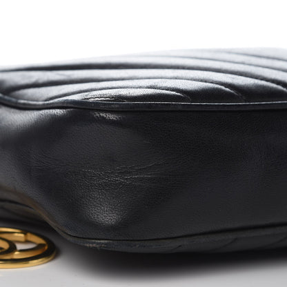 Chanel Lambskin Chevron Quilted Shoulder Bag Black 12 of 15