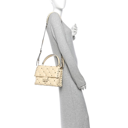Valentino Garavani Nappa Medium Candystud Top Handle Bag Light Ivory 2 of 12