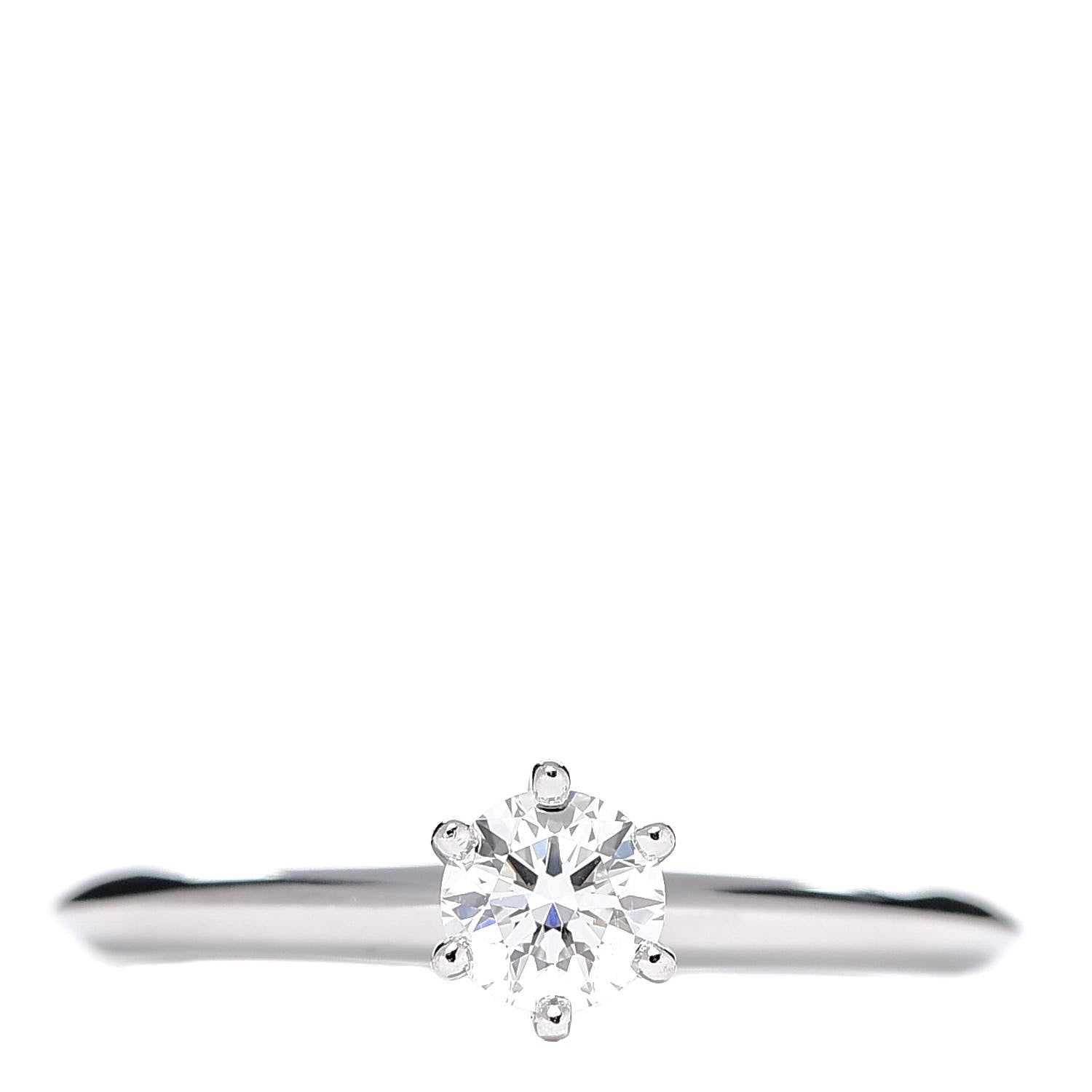 Tiffany Platinum Diamond .34ct Solitaire Engagement Ring 51 5.75 1 of 7
