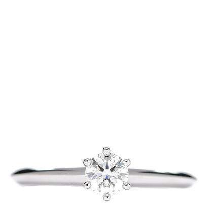Tiffany Platinum Diamond .34ct Solitaire Engagement Ring 51 5.75 1 of 7