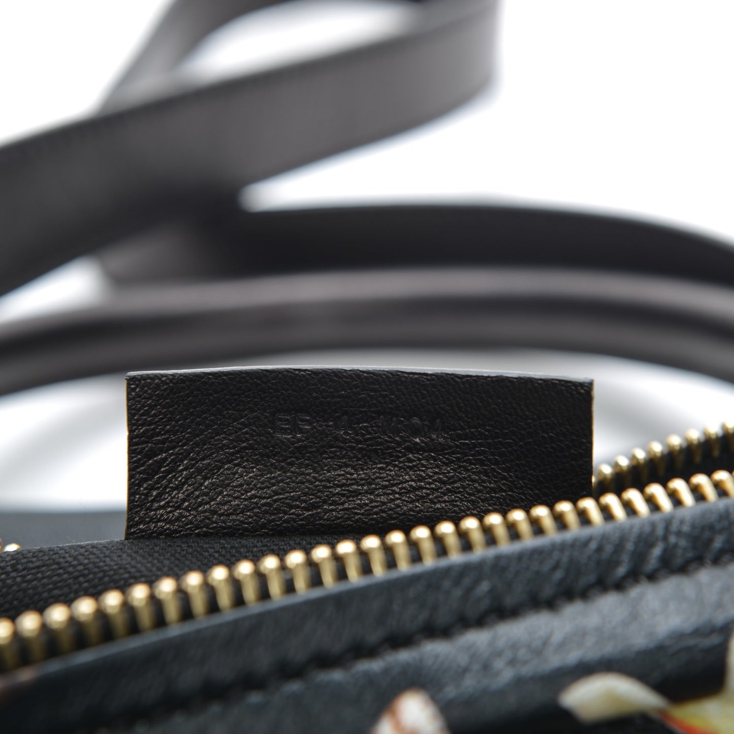 Lambskin Magnolia and Moth Print Medium Pandora Black