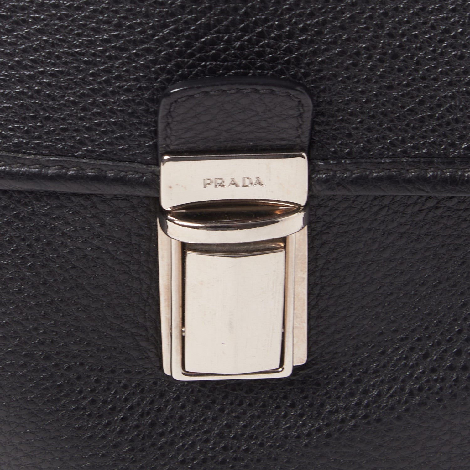 Prada Vitello Daino Flat Flap Messenger Bag Black 8 of 10