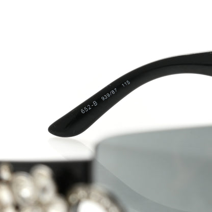 Bulgari BVLGARI Crystal Flower Sunglasses 652-B Black 7 of 7