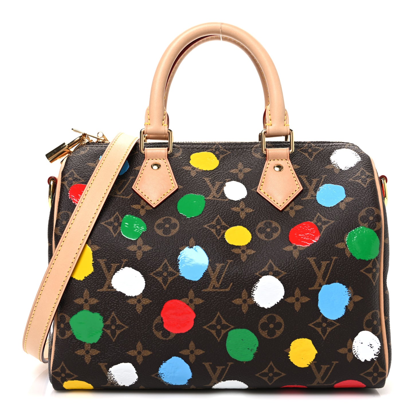 LV X YK Monogram Speedy Bandouliere 25 Multicolor