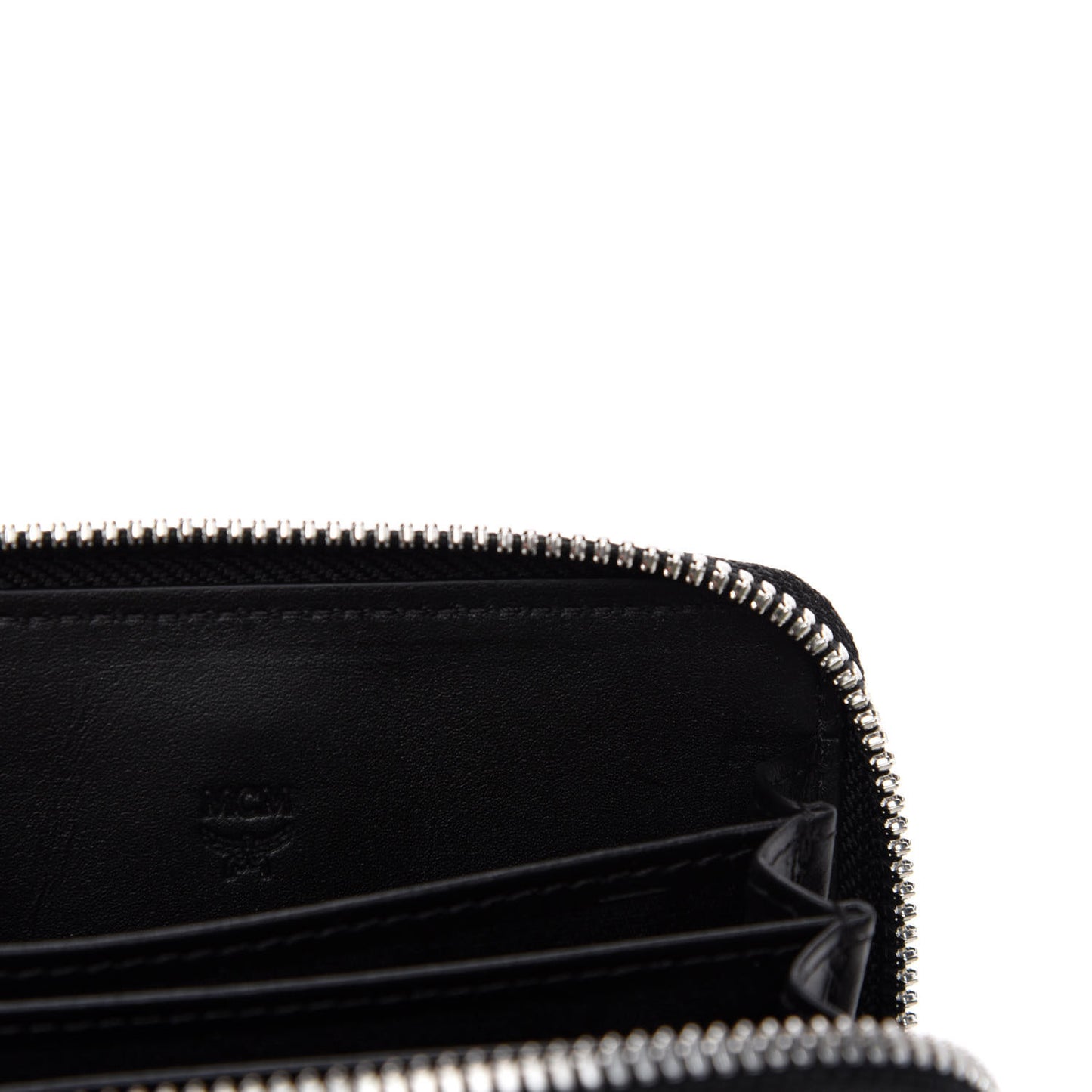 Calfskin Mini Pop Rabbit Zipped Card Wallet Black