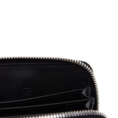 MCM Calfskin Mini Pop Rabbit Zipped Card Wallet Black 6 of 9