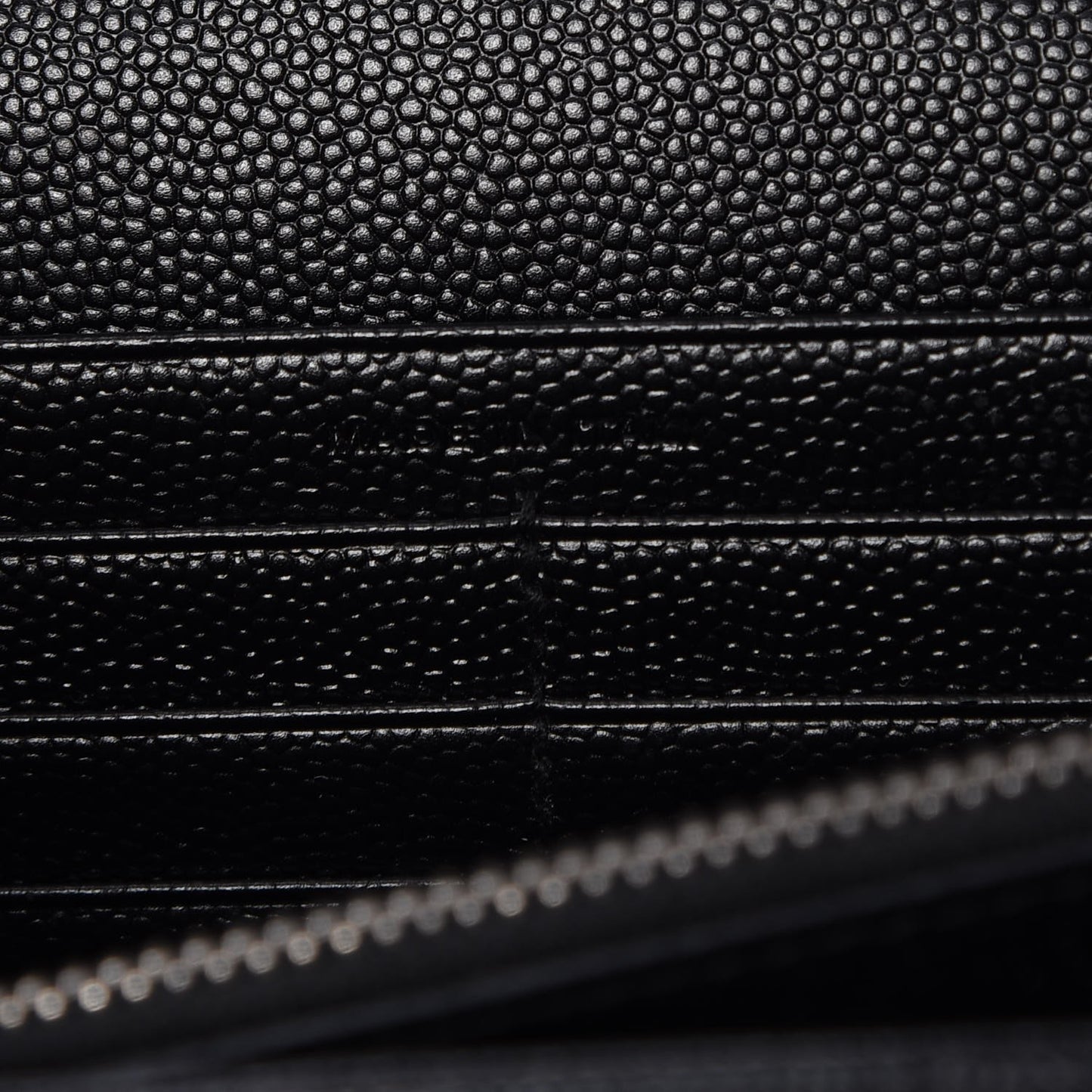 Grain De Poudre Matelasse Chevron Monogram Chain Wallet Black