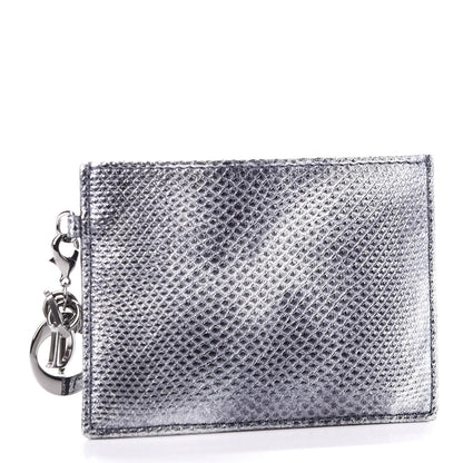 Christian Dior Karung Lady Dior Card Holder Vieil Argent 3 of 9
