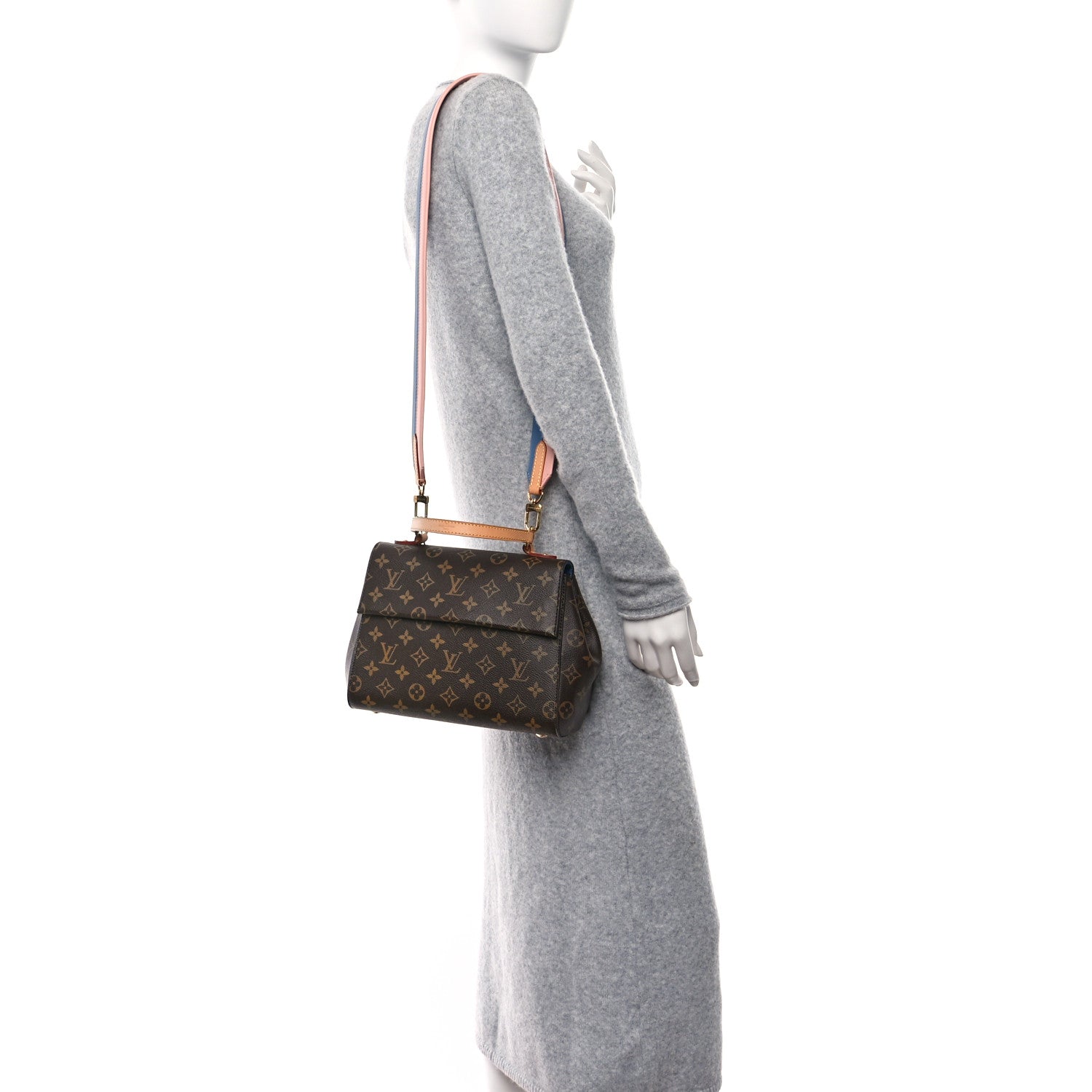 Louis Vuitton Monogram Cluny BB Blue Jean Pink 2 of 12