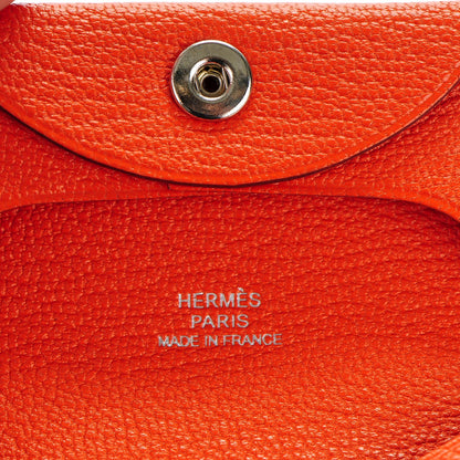 Hermes Chevre Mysore Bastia Coin Purse Feu 5 of 7