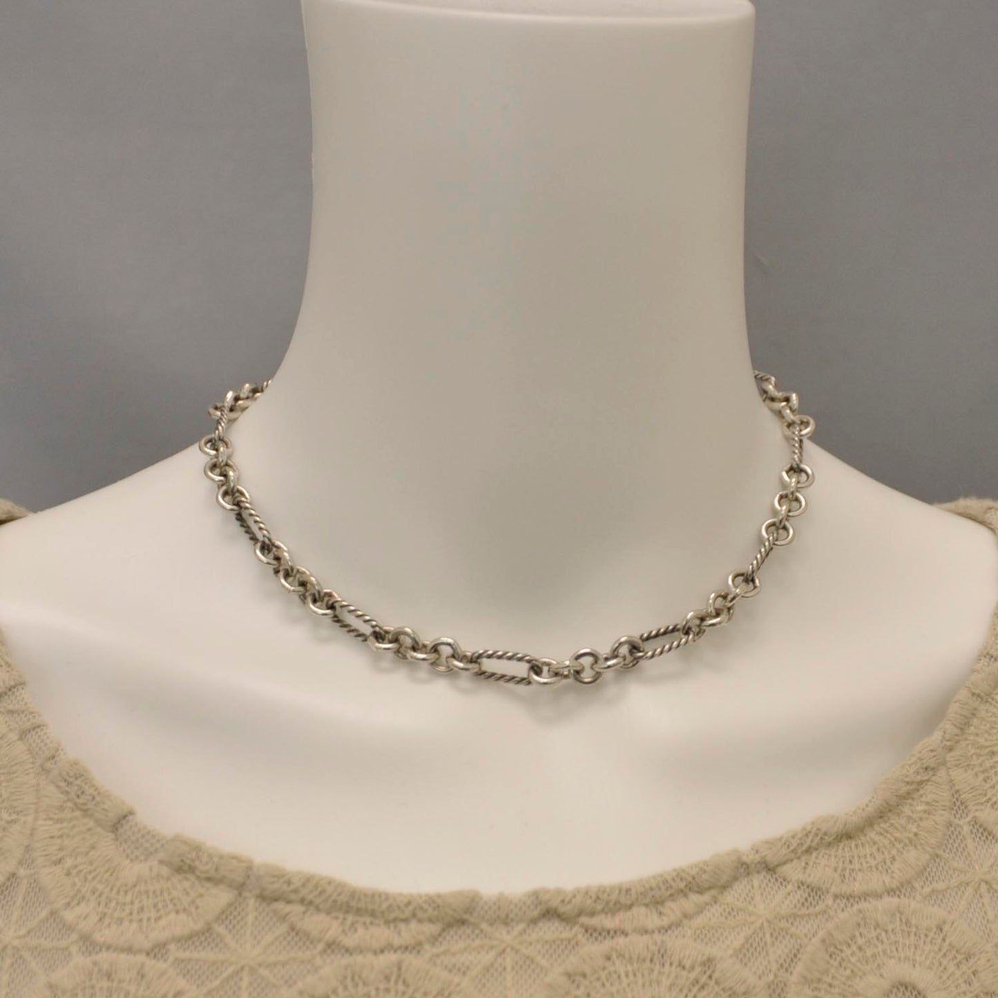 Sterling Silver Cable Classics Figaro Chain Necklace