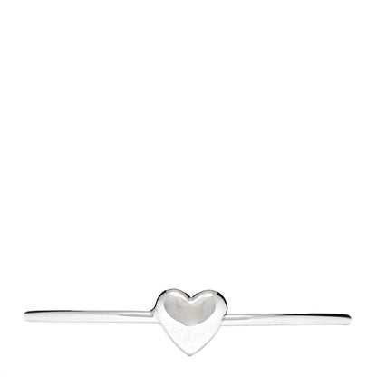 Tiffany Sterling Silver Puffy Heart Bangle Bracelet 1 of 3