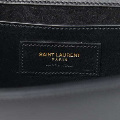 Saint Laurent Smooth Calfskin Medium Classic Monogram Kate Tassel Satchel Black 6 of 12