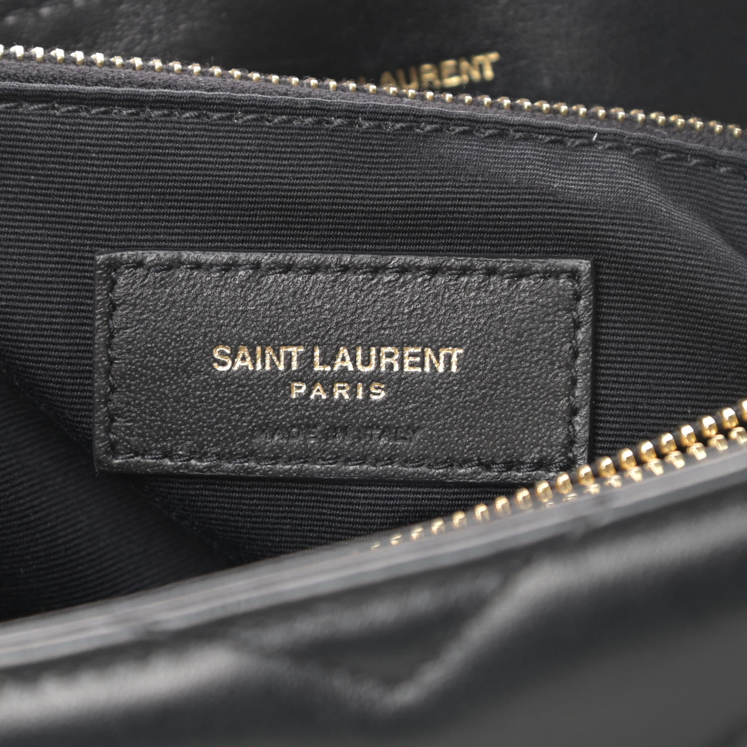Saint Laurent Calfskin Y Quilted Monogram Medium Loulou Chain Satchel Black 6 of 16