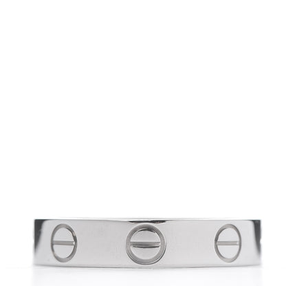 Cartier 18K White Gold 3.5mm LOVE Wedding Band Ring 48 4.5 3 of 5