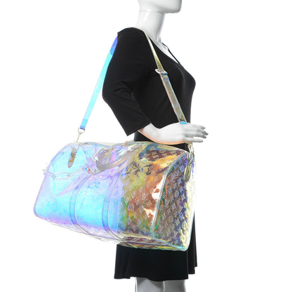 Louis Vuitton PVC Monogram Keepall Bandouliere 50 Iridescent Prism 2 of 8