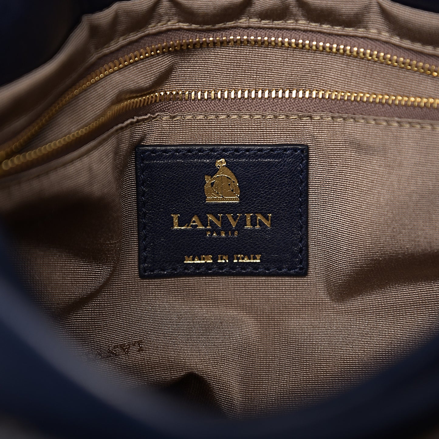 Lambskin Quilted Medium Sugar Flap Shoulder Bag Navy