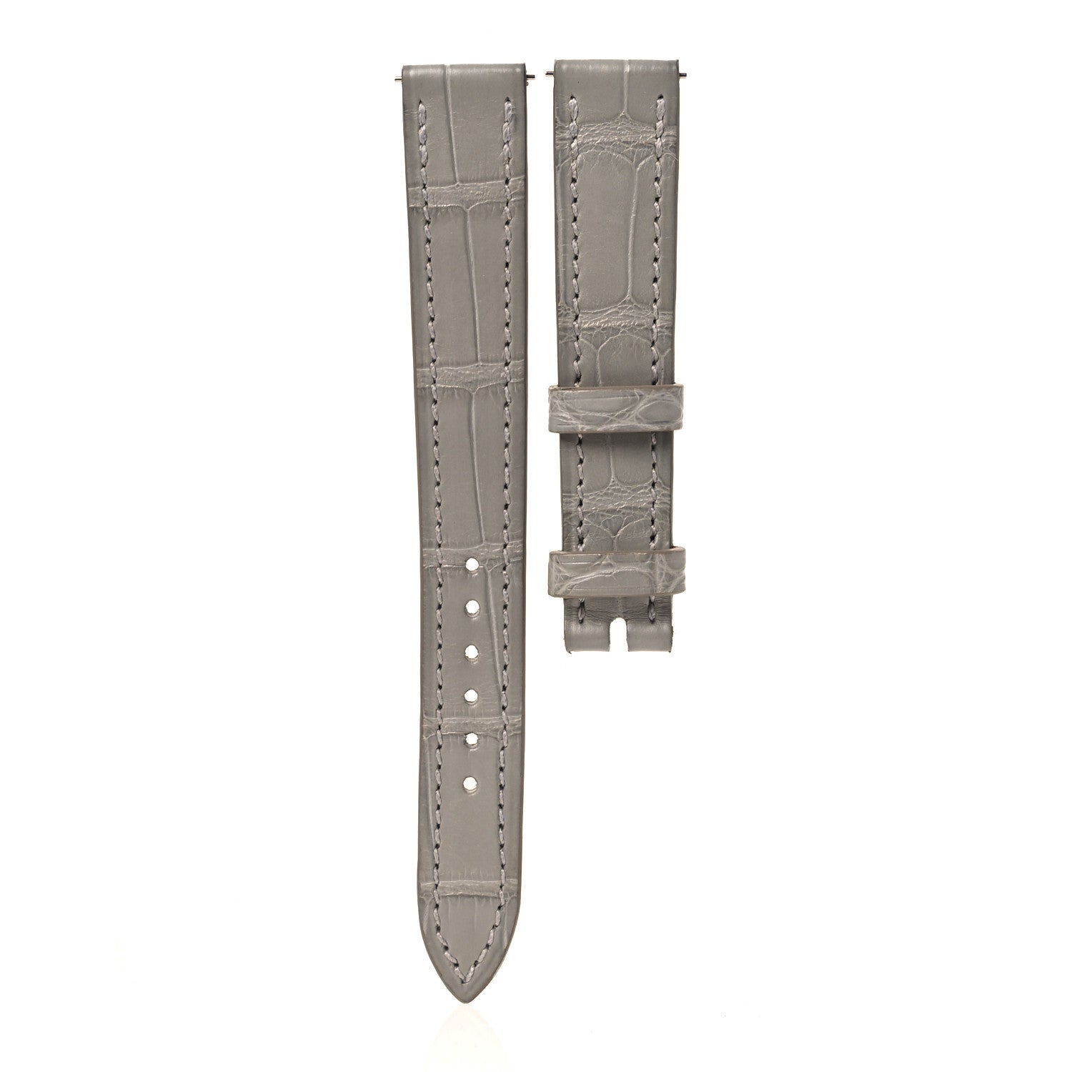 Hermes Matte Alligator Heure H Hour Watch Strap Gris Perle 1 of 7