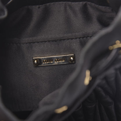 Miu Miu Nappa Matelasse Bucket Bag Black 6 of 10