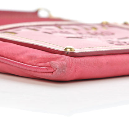 Prada Tessuto Nylon Saffiano Logo Crossbody Bag Fuxia 12 of 13