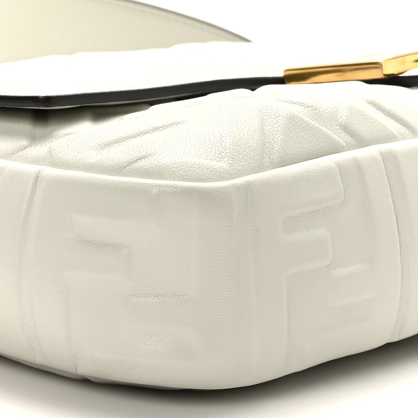 Nappa FF 1974 Embossed Baguette White