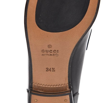 Gucci Calfskin Womens Jordaan Loafers 34.5 Black 8 of 10