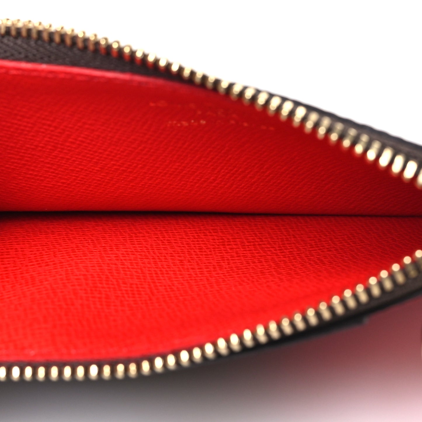 Monogram Zipped Romy Card Holder Red