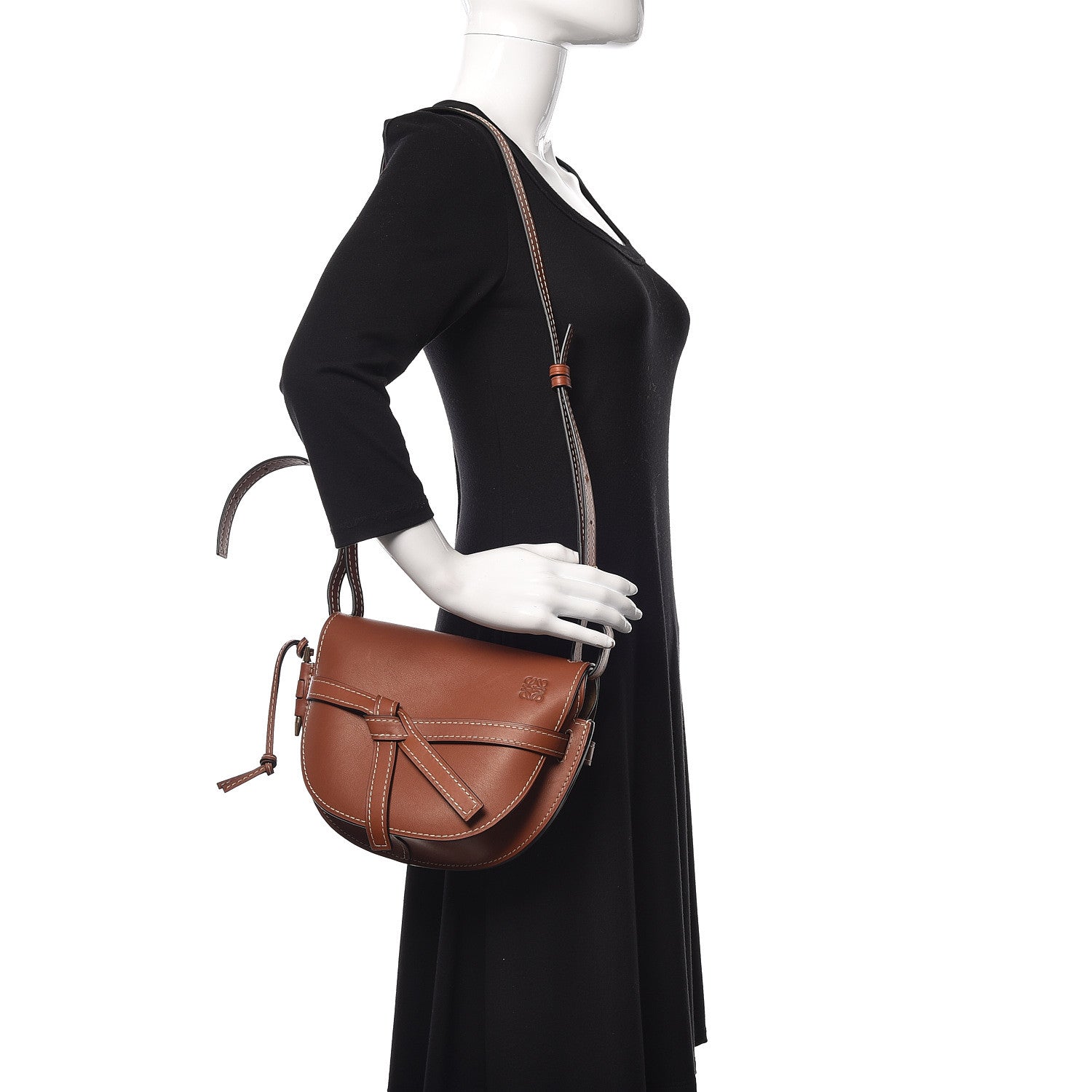 Loewe Calfskin Small Gate Crossbody Bag Rust 2 of 9