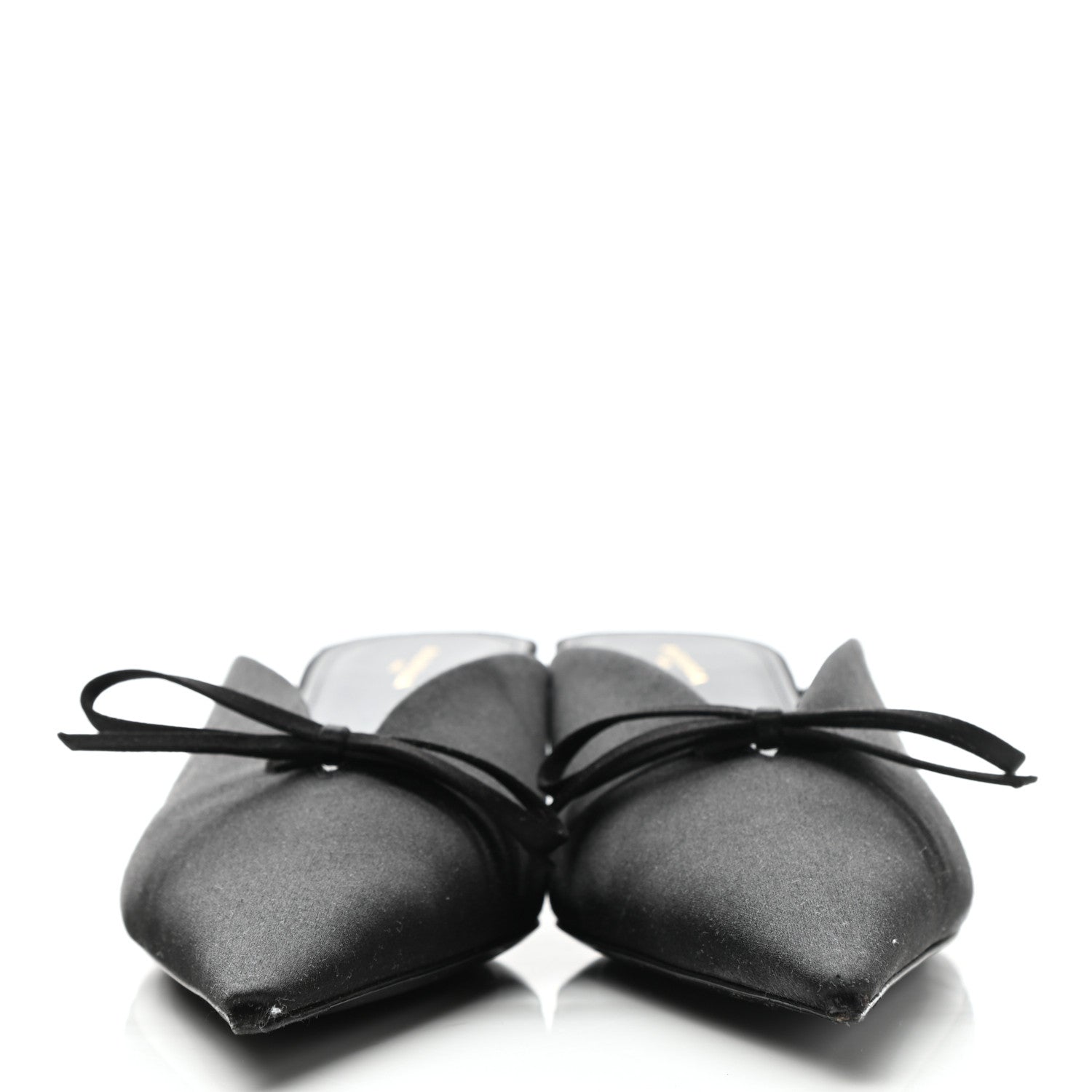 Balenciaga Satin Pointed Toe Knife Mules 40 Black 2 of 9