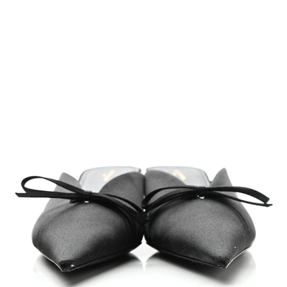 Balenciaga Satin Pointed Toe Knife Mules 40 Black 2 of 9