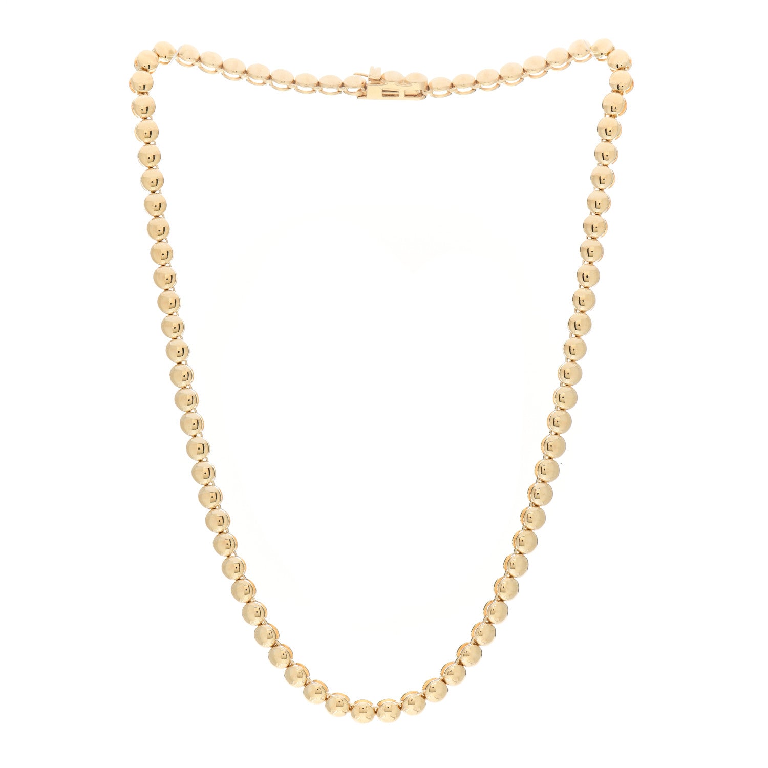 Jennifer Meyer 18K Yellow Gold Bezel Tennis Necklace 3 of 5