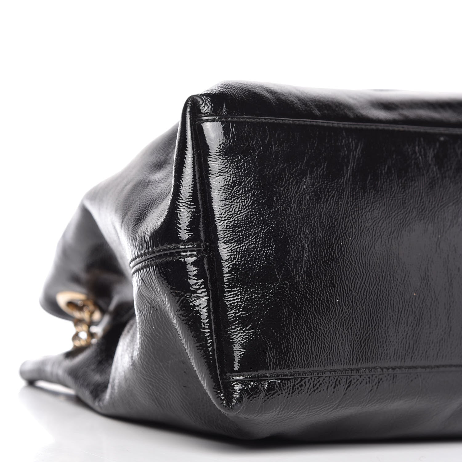 Gucci Patent Medium Soho Chain Shoulder Bag Black 6 of 10