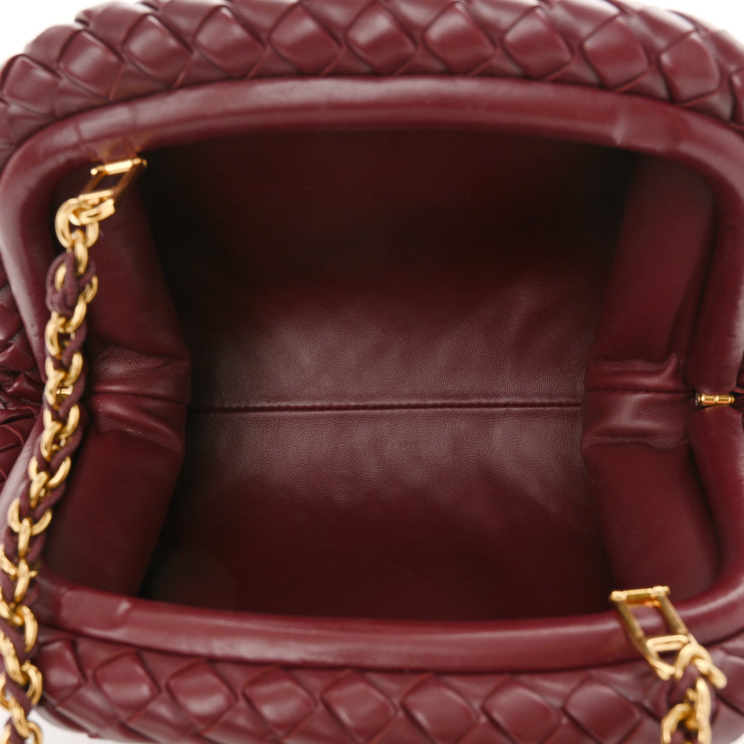 Nappa Intrecciato Teen The Lauren 1980 Clutch With Chain Barolo