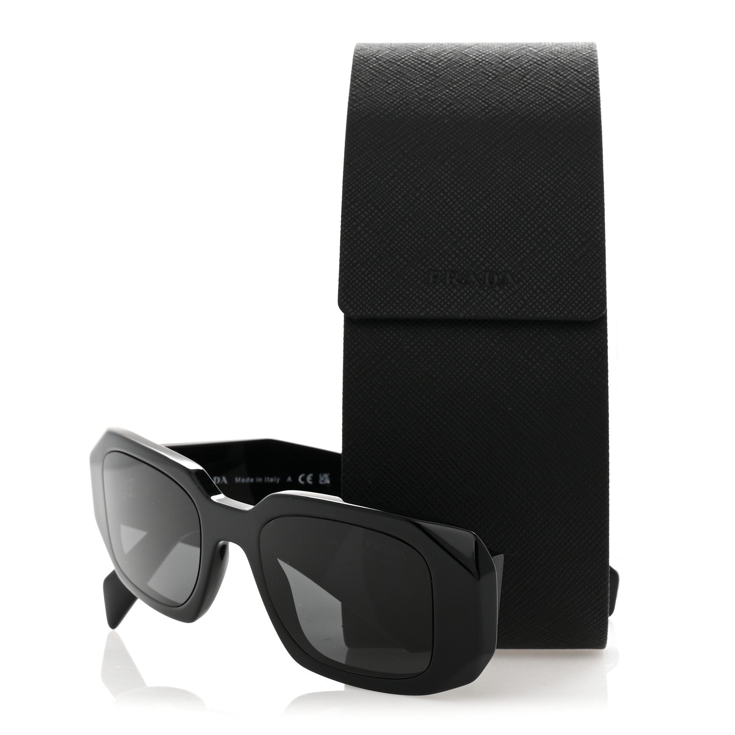 Prada Acetate Symbole Sunglasses SPR 17W Black 8 of 8