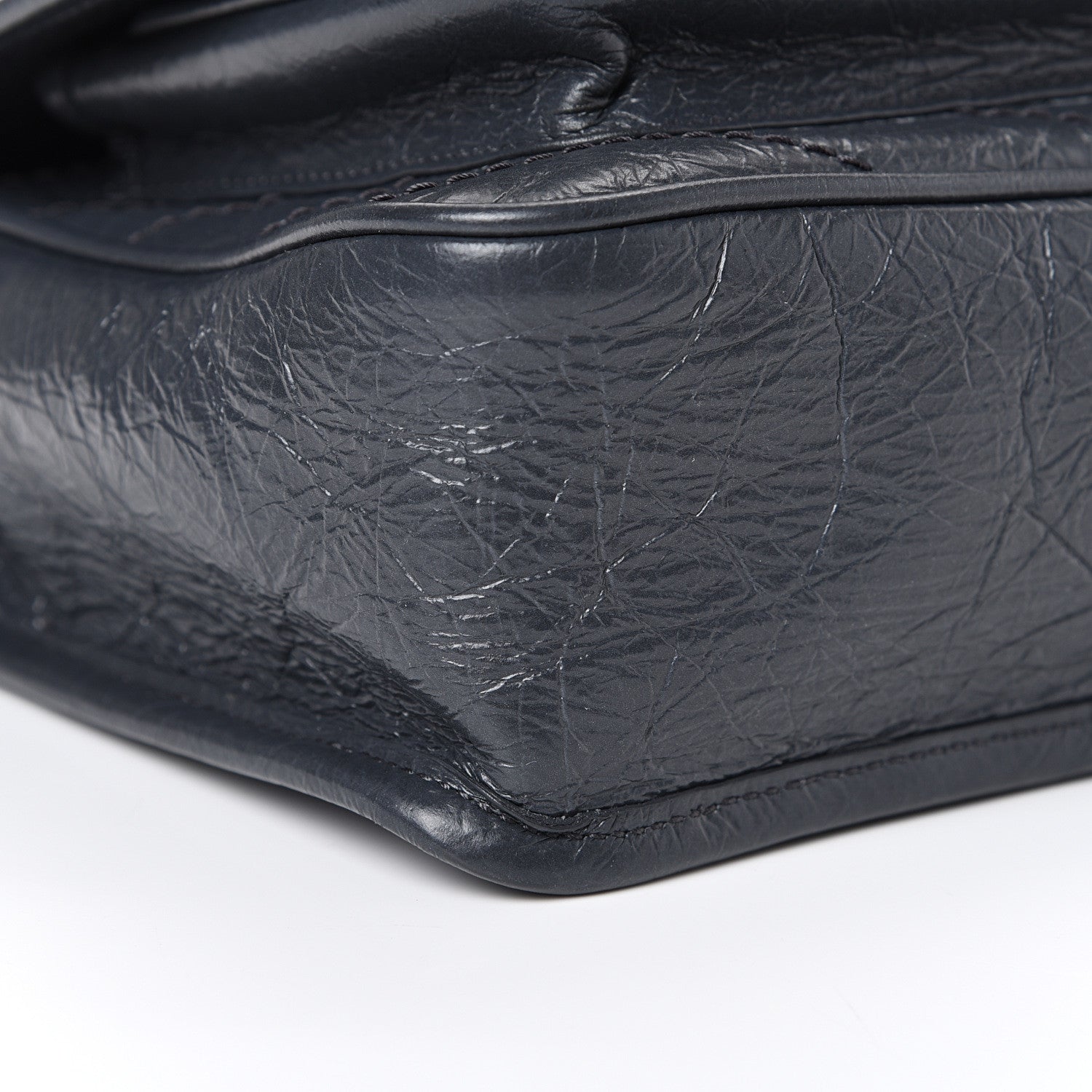 Saint Laurent Crinkled Calfskin Matelasse Monogram Baby Niki Chain Satchel Storm 9 of 11