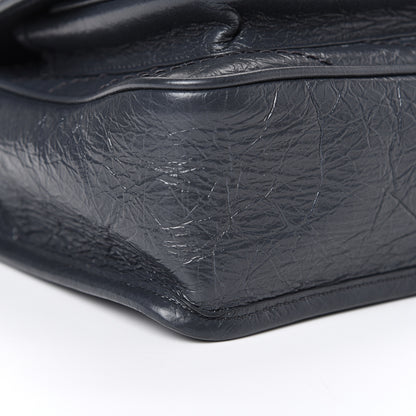 Saint Laurent Crinkled Calfskin Matelasse Monogram Baby Niki Chain Satchel Storm 9 of 11
