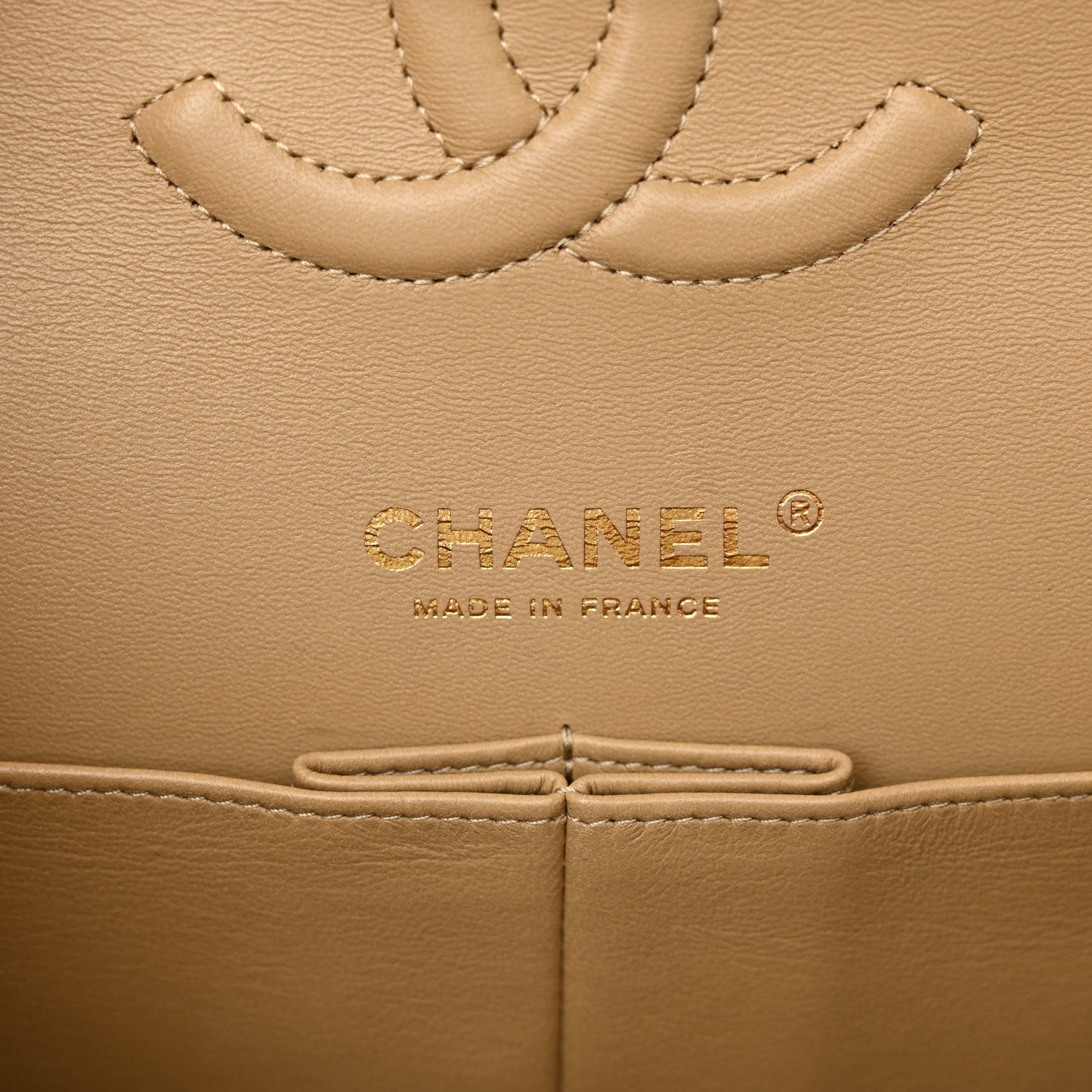 Chanel Caviar Quilted Medium Double Flap Dark Beige 6 of 11