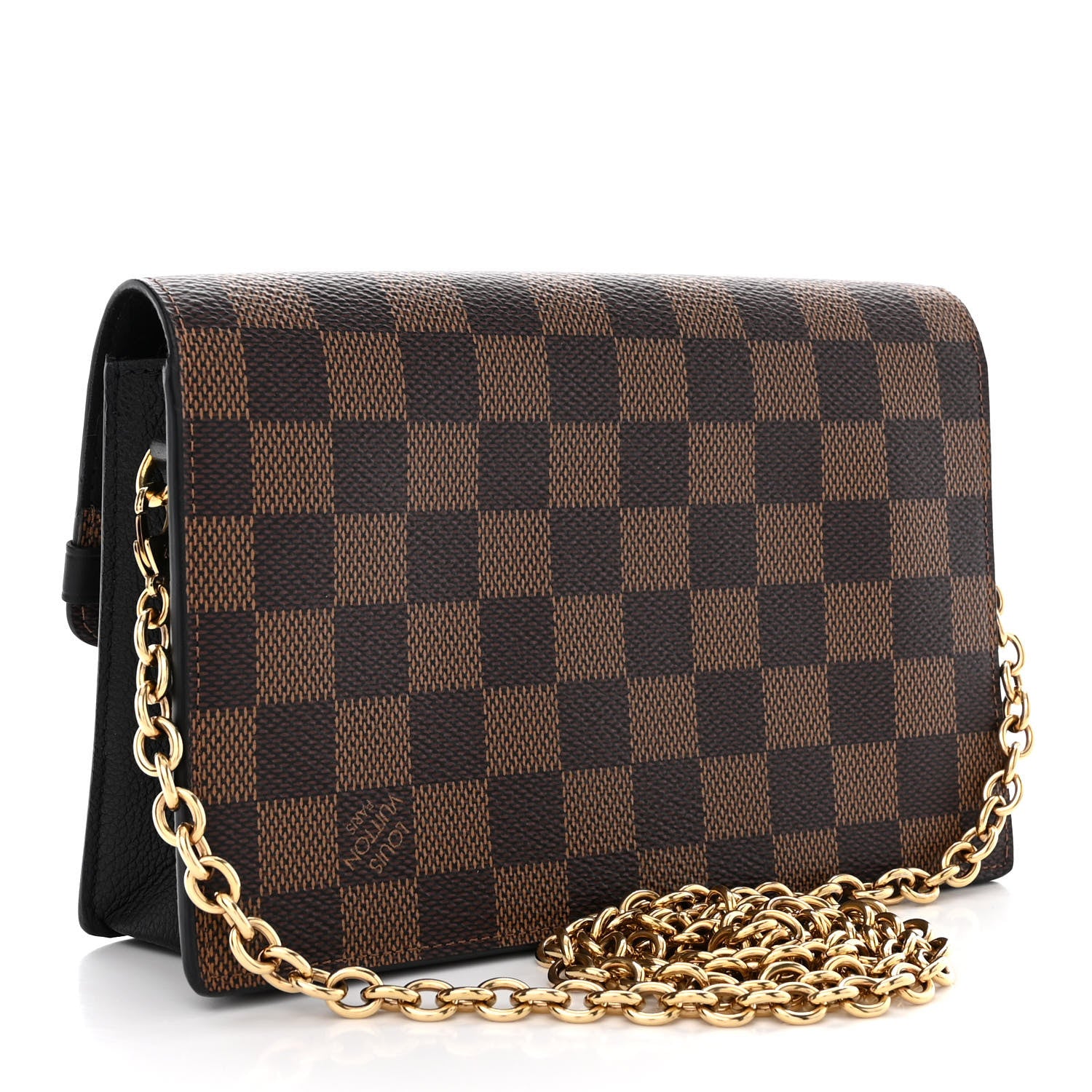 Louis Vuitton Damier Ebene Vavin Chain Wallet Black 3 of 10