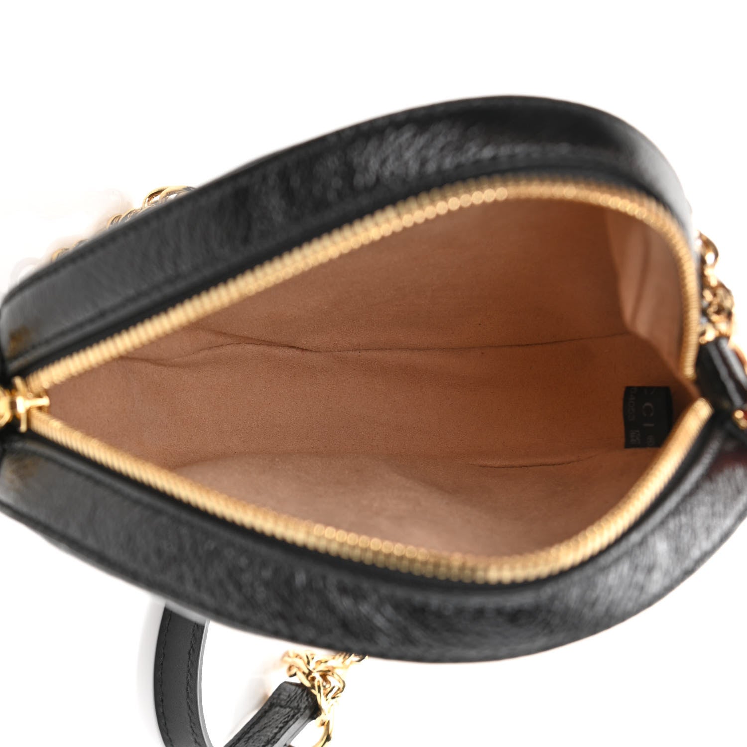 Gucci Suede Patent Web Mini Ophidia Round Shoulder Bag Nocciola Black 4 of 9