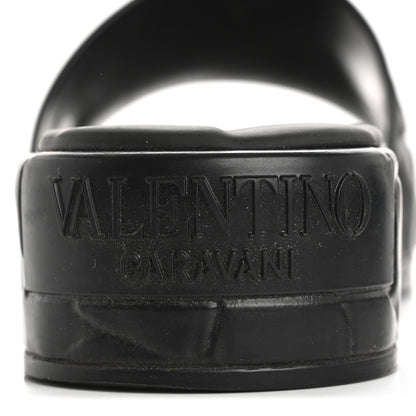 Valentino Garavani Rubber Atelier 03 Rose Edition 25/40mm Platform Slide Sandals 38 Black 8 of 12