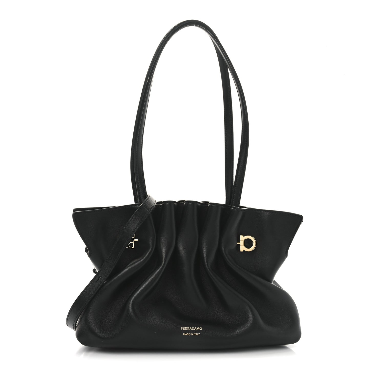 Lambskin Small Dumpling Soft Bag Black