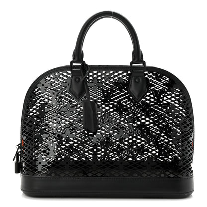 Louis Vuitton Patent Calfskin Laced Monogram Alma PM Black 1 of 9