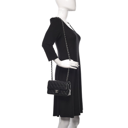 Chanel Lambskin Quilted Mini Rectangular Flap Black 2 of 11